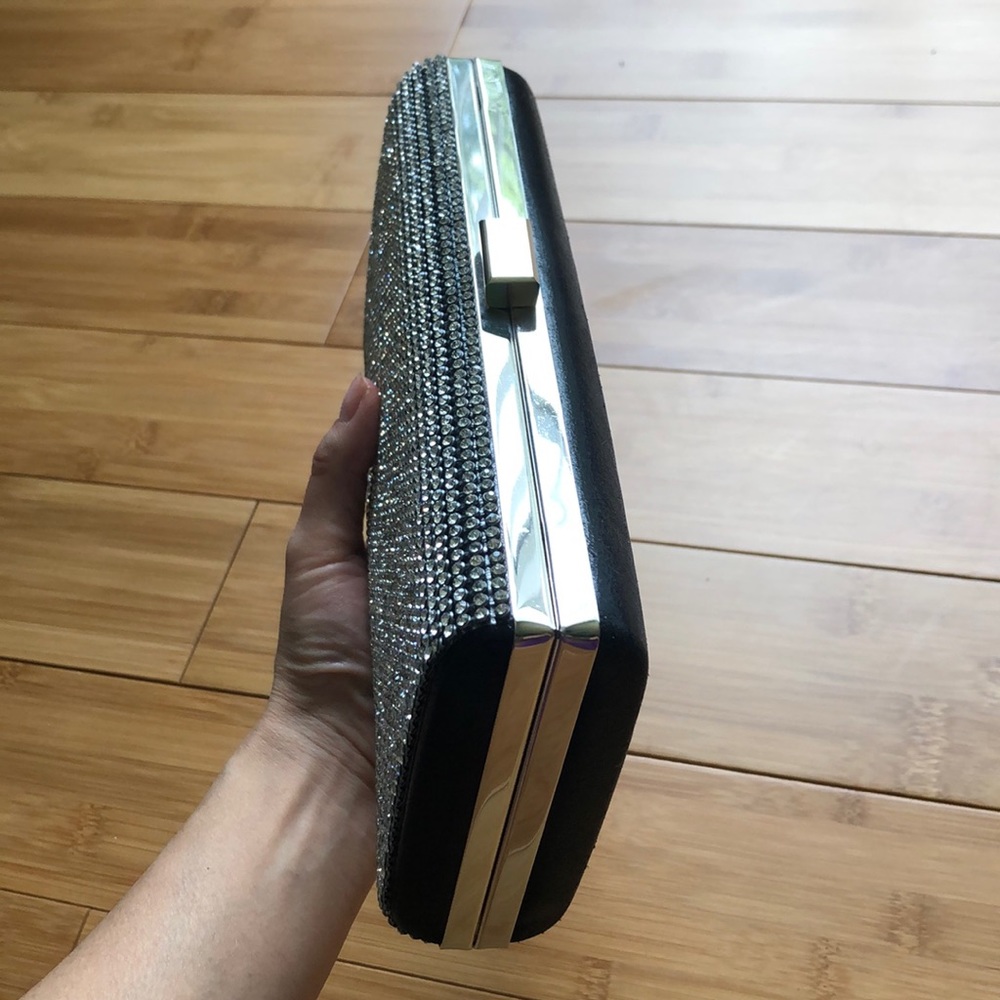 Black and Rhinestone Clutch - Picture 2 of 6
